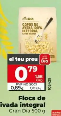 Dia Gran Dia flocs de avena integral oferta