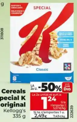 Dia Kellogg's cereales special K original oferta