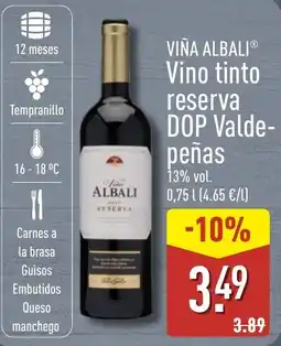 ALDI Viña Albali vino tinto reserva oferta