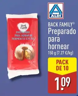 ALDI Back Family preparado para hornear oferta