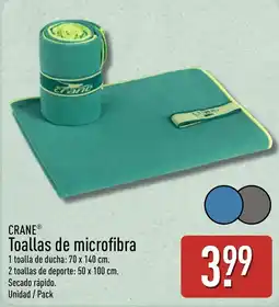 ALDI Crane toallas de microfibra oferta