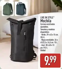 ALDI Live in style mochila oferta
