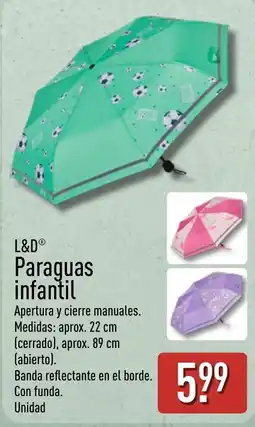 ALDI L&D paraguas infantil oferta