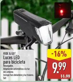 ALDI Ride & Go luces led para bicicleta oferta