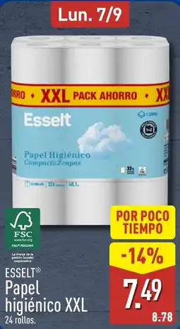 ALDI Esselt papel higiénico xxl oferta