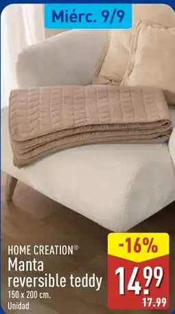 ALDI Home Creation manta reversible teddy oferta