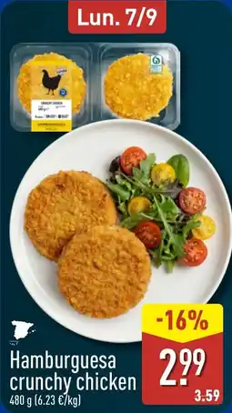 ALDI Hamburguesa crunchy chicken oferta