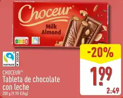ALDI Choceur tableta de chocolate con leche oferta