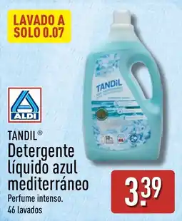 ALDI Tandil detergente líquido azul mediterráneo oferta