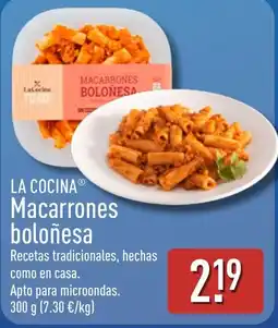 ALDI La Cocina macarrones boloñesa oferta