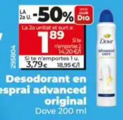 Dia Dove desodorant en espray advanced original oferta
