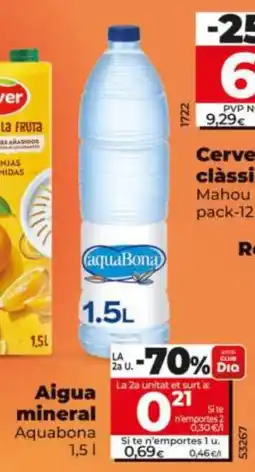 Dia Aquabona aigua mineral oferta