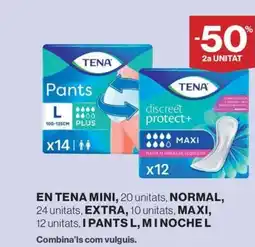 Hipercor En tena mini normal extra,maxi i pants l, mi nochel oferta