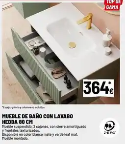 Brico Depôt Blanco - mueble de baño con lavabo hedda 80 cm oferta