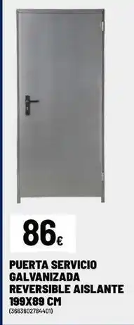 Brico Depôt Puerta servicio galvanizada reversible aislante 199x89 cm oferta