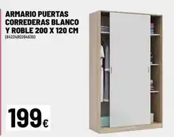 Brico Depôt Blanco - armario puertas correderas y roble oferta
