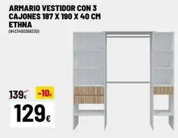 Brico Depôt Armario vestidor con 3 cajones oferta
