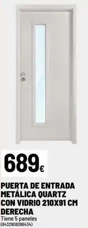 Brico Depôt Quartz - puerta de entrada metalica con vidrio oferta