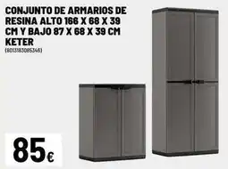 Brico Depôt Keter - conjunto de armarios de resina alto oferta