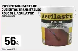 Brico Depôt Impermeabilizante de cubiertas transitables rojo 15 l acrilistic oferta