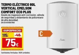 Brico Depôt Vertical - termo electrico 80l vertical comfort eco plus oferta