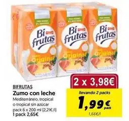 Hiper Usera Bifrutas - zumo con leche oferta