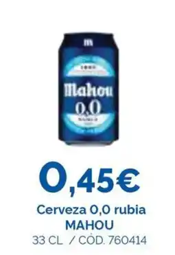 Dialsur Cash & Carry Mahou cerveza 0,0 rubia oferta