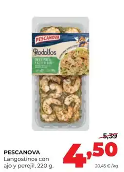 Alimerka Pescanova langostinos con ajo y perejil oferta