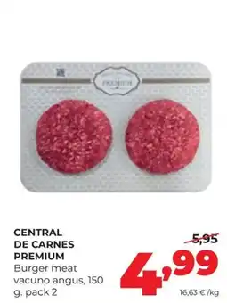 Alimerka Central de Carnes Premium burger meat vacuno angus oferta