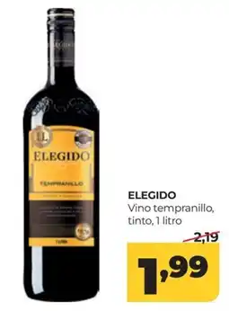 Alimerka Elegido vino tempranillo, tinto oferta