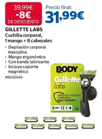 Gillette Labs cuchilla corporal