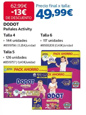 Dodot pañales activity