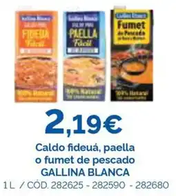 Dialsur Cash & Carry Gallina Blanca caldo fideuá paella o fumet de pescado oferta