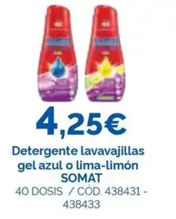 Dialsur Cash & Carry Somat detergente lavavajillas gel azul o lima-limón oferta