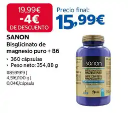 Costco Sanon bisglicinato de magnesio puro + b6 oferta