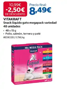 Costco Vitakraft snack líquido gato megapack variedad oferta