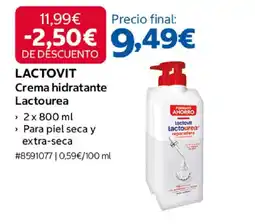 Costco Lactovit crema hidratante lactourea oferta