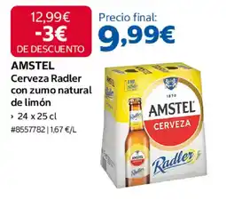 Costco Amstel cerveza radler con zumo natural de limón oferta