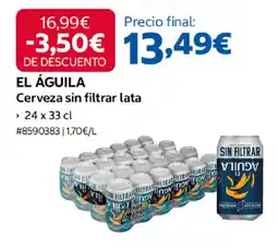 Costco El Águila cerveza sin filtrar lata oferta