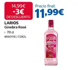 Costco Larios ginebra rosé oferta