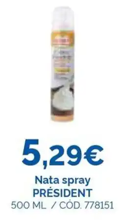 Dialsur Cash & Carry Président nata spray oferta