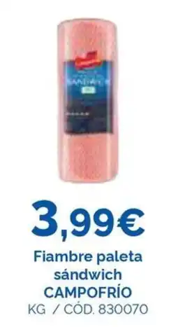 Dialsur Cash & Carry Campo Frío fiambre paleta sándwich oferta
