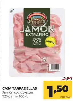 Alimerka Casa Tarradellas Jamón cocido extra oferta