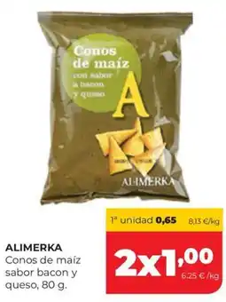 Alimerka Alimerka conos de maíz sabor bacon y queso oferta