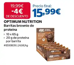 Costco Optimum Nutrition barritas brownie de proteína oferta