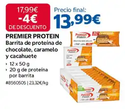 Costco Premier Protein barrita de proteína de chocolate, caramelo y cacahuate oferta