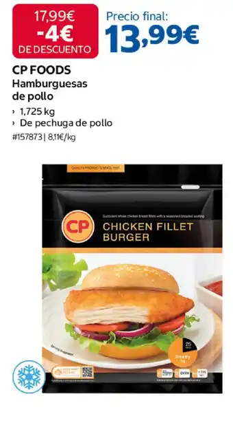 CP Foods hamburguesas de pollo