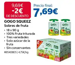Costco Gogo Squeeze sobres de fruta oferta