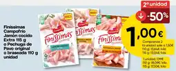 FROIZ Campofrio finissimas jamón cocido extra o pechuga de pavo original o braseada oferta