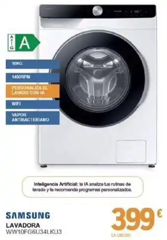 Samsung lavadora ww10fg6u34lku3